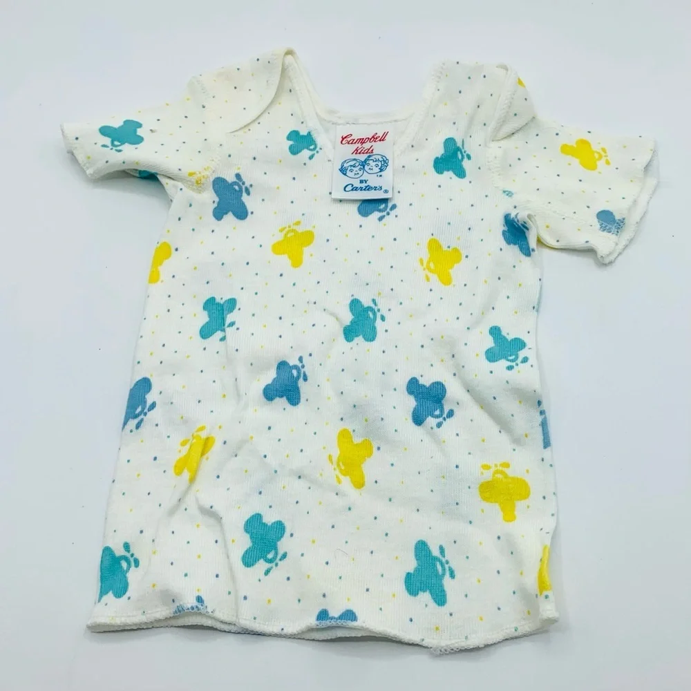 Vintage 80s Carters Campbell Kids Baby 7 Piece Lot 3 6 12 Months Onesies Shirts